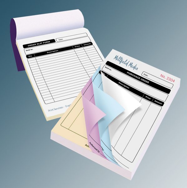 NCR Pads Glued – 3-Part Triplicate (Full Colour)