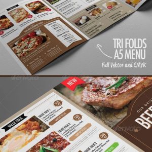 A4 Ext. Menus (A5 6 Page) (444mm x 210mm)